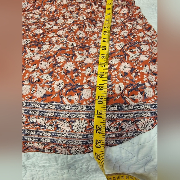 Lucky Brand Floral V-Neck Ruffle Sleeve Top Women's Size Small P NWOT - Picture 8 of 8